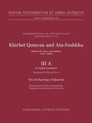 cover image of Khirbet Qumran and Ain-Feshkha III a (in English translation)